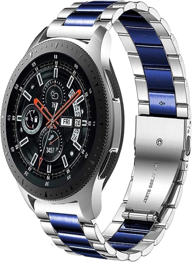 Next store Compatible with Galaxy Watch 46mm Band - 22mm Rugged Metal Replacement Strap for Samsung Gear S3 Frontier/Classic/Huawei Watch GT2 46mm