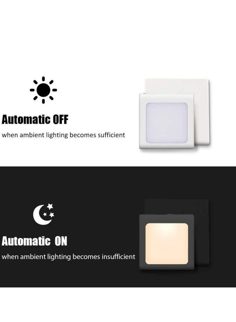 2 Pack Stepless Dimmable Night Light, Necomi LED Nightlights Plug in Wall with Auto Dusk to Dawn Sensor, Brightness Adjustable for Kids, Bedroom, Bathroom, Hallway, Stair, Kitchen, Warm White - Image 4
