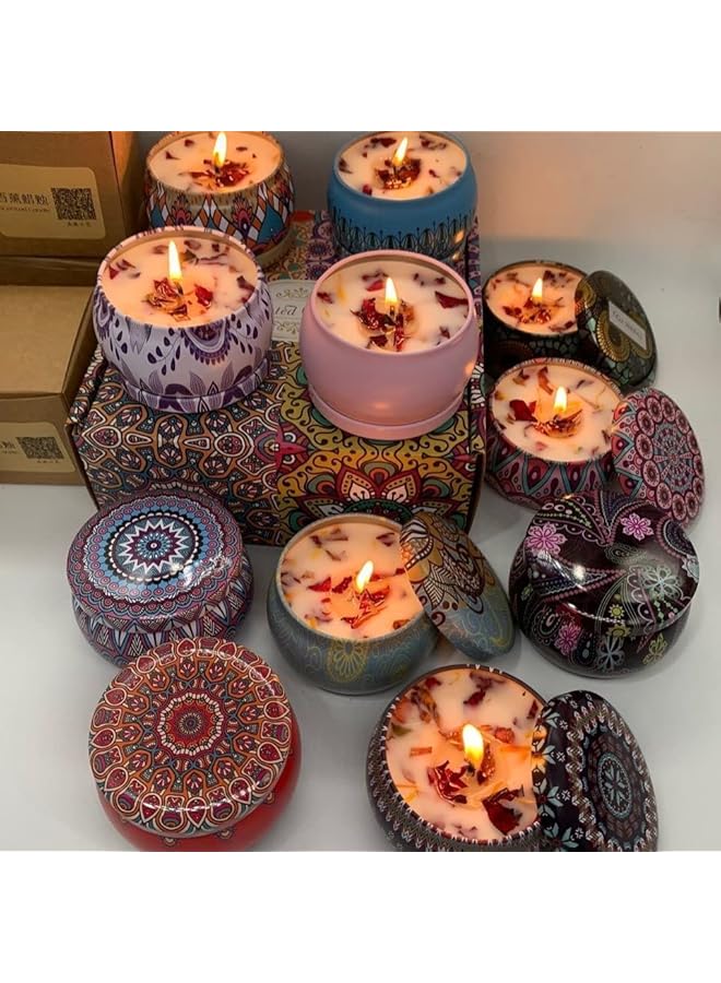 The Bros Scented Candles Set,Aromatherapy Candle Smokeless with Natural Soy Wax,Candles for Aromatherapy, Bath, Yoga,18H Duration per Candle,Relaxing Stress Relief Aroma Home Best Gift for Women,9pcs - Image 5