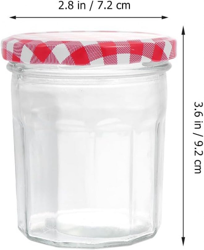 KICHOUSE 6pcs 250ml Glass Honey Jars with Airtight Lids, Small Sealed Glass Storage Containers for Kitchen Food Organization and Pantry Storage - Image 2