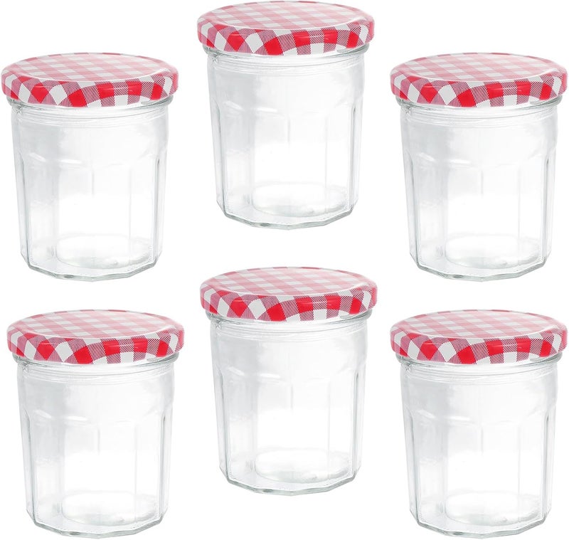 KICHOUSE 6pcs 250ml Glass Honey Jars with Airtight Lids, Small Sealed Glass Storage Containers for Kitchen Food Organization and Pantry Storage - Image 1
