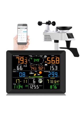 Wireless WiFi Weather Station with 8.2-inch Display, Indoor Outdoor Rain Gauge, Wind Speed Monitor, and Weather Forecasting - pzsku/Z2FE25D025BF16EB67B0DZ/45/_/1723192754/198b820b-7e4a-420e-b167-cacd6a694194