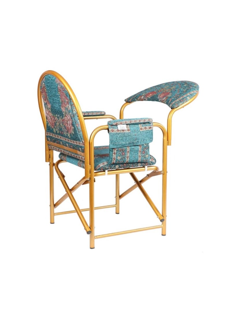 REBENUO The Muslim chair for praying and reading the Qur’an is blue  - Image 2