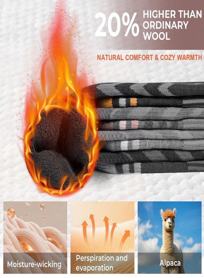 Rahhint Alpaca Wool Winter Warm Ski Socks for Men Women Cold Weather Compression Thermal Socks 2 Pairs for Snowboard Hiking - Image 2