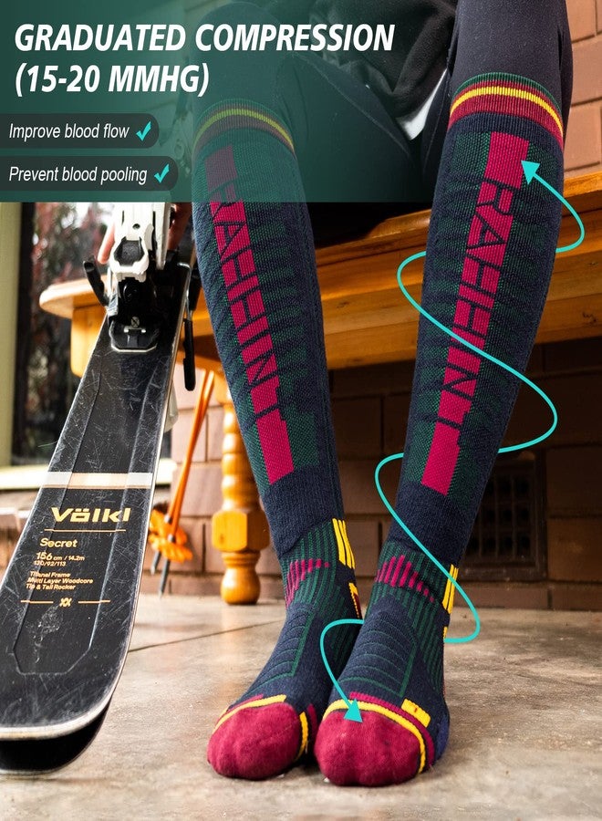 Rahhint Alpaca Wool Winter Warm Ski Socks for Men Women Cold Weather Compression Thermal Socks 2 Pairs for Snowboard Hiking - Image 5