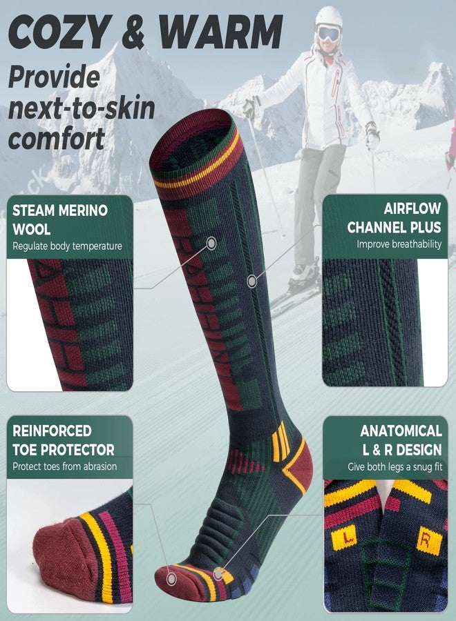 Rahhint Alpaca Wool Winter Warm Ski Socks for Men Women Cold Weather Compression Thermal Socks 2 Pairs for Snowboard Hiking - Image 4