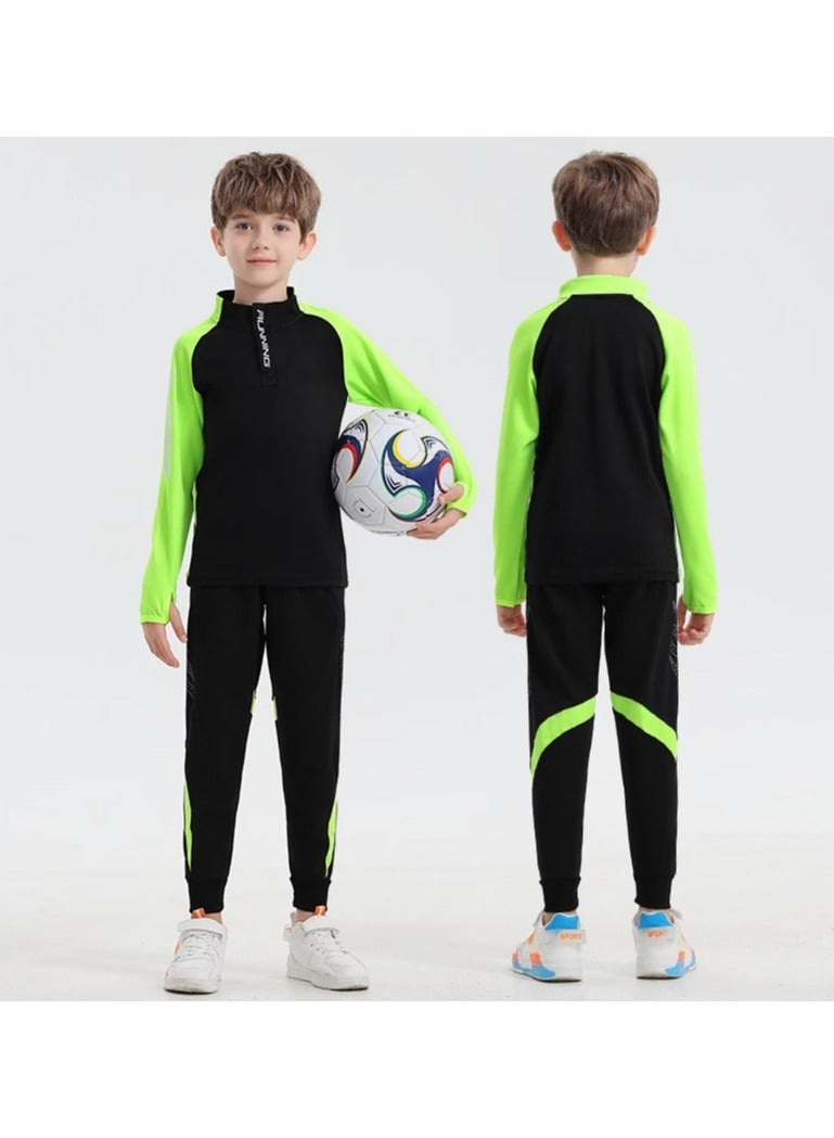 KUYING Children's Basketball Training Suit With Long Sleeves  - Image 1