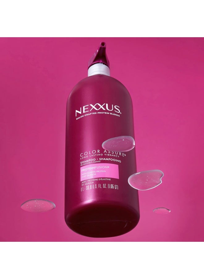 Nexxus Color Assure Sulfate-Free Shampoo with ProteinFusion, Silicone-Free Cleanser for Color-Treated Hair, Enhances Color Vibrancy and Strength, Nourishing Salon Quality Shampoo, 400 ml - Image 4