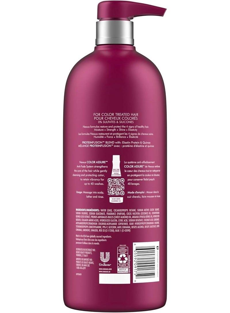 Nexxus Color Assure Sulfate-Free Shampoo with ProteinFusion, Silicone-Free Cleanser for Color-Treated Hair, Enhances Color Vibrancy and Strength, Nourishing Salon Quality Shampoo, 400 ml - Image 2
