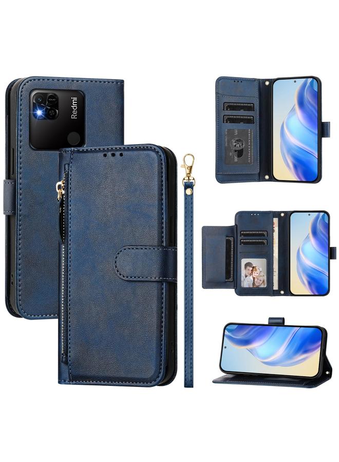 S-TOP Case For Redmi 10A / 9C Multi-Card Slots Zipper Wallet Leather Phone Case - Image 1