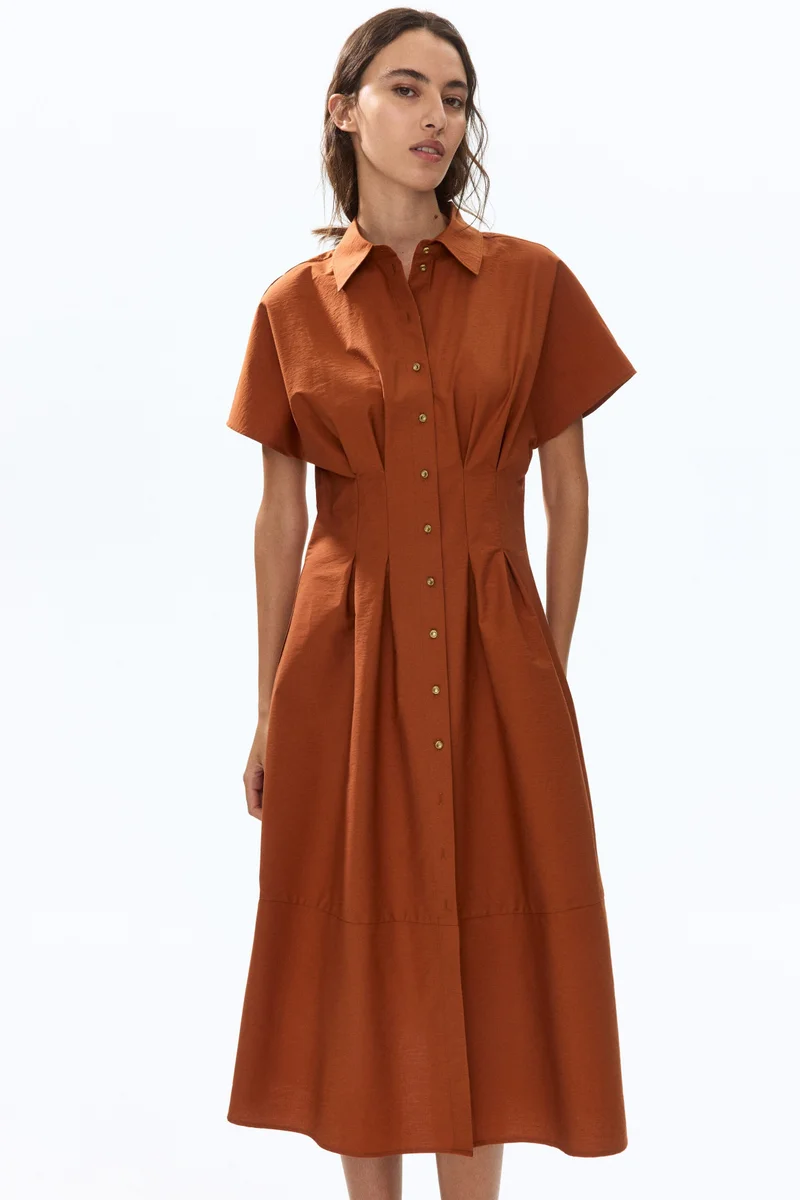 Waisted shirt dress