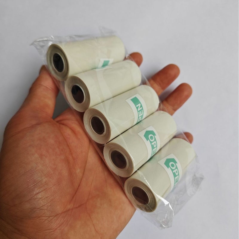 Mini Printer Thermal Paper 57*25Mm Sticker Color Paper Cash Register Receipt Paper Label Printing Paper - Image 1