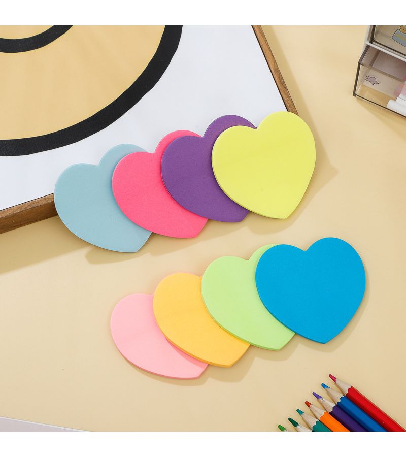 960 Sheets Heart Shaped Sticky Notes Cute Bubble Star Memo Pads Multicolor - Image 2