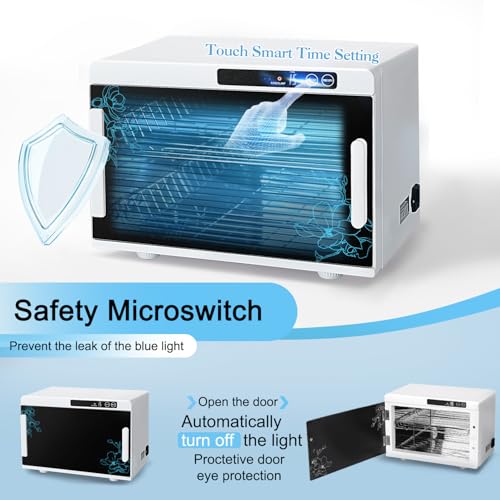 BLUETOP Nail Tool Cleaning Machine 12L High Capacity Cleaning Cabinet Salon Tools Cleaning Box with Touch Timer Setting for Esthetician, Manicurist, Spa, Tattoo, Barber&Salon - Image 4