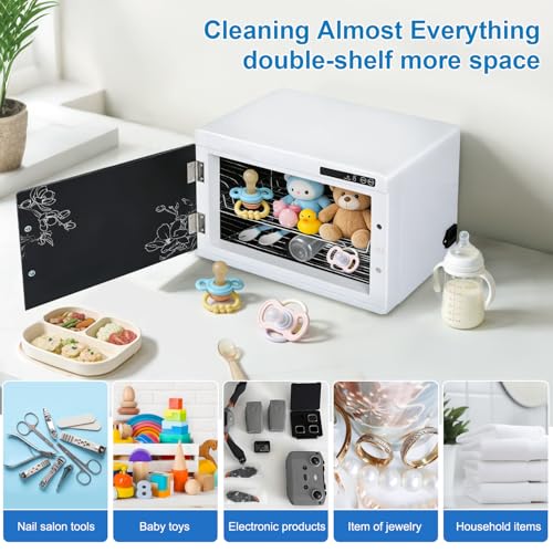 BLUETOP Nail Tool Cleaning Machine 12L High Capacity Cleaning Cabinet Salon Tools Cleaning Box with Touch Timer Setting for Esthetician, Manicurist, Spa, Tattoo, Barber&Salon - Image 5