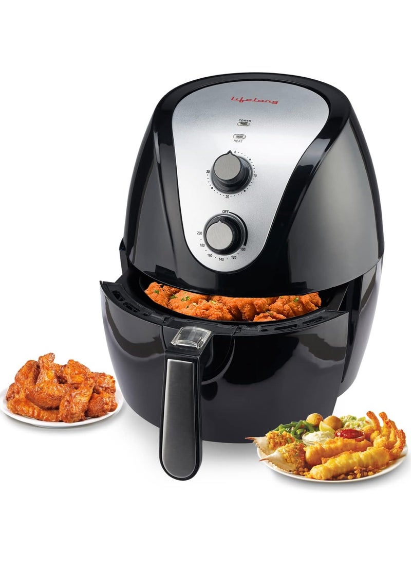 Lifelong Lifelong LLHF421 Fryo Air Fryer 1400W with 4.5L Large Cooking Pan Capacity, Timer Selection and Fully Adjustable Temperature Control (Black)  - Image 1