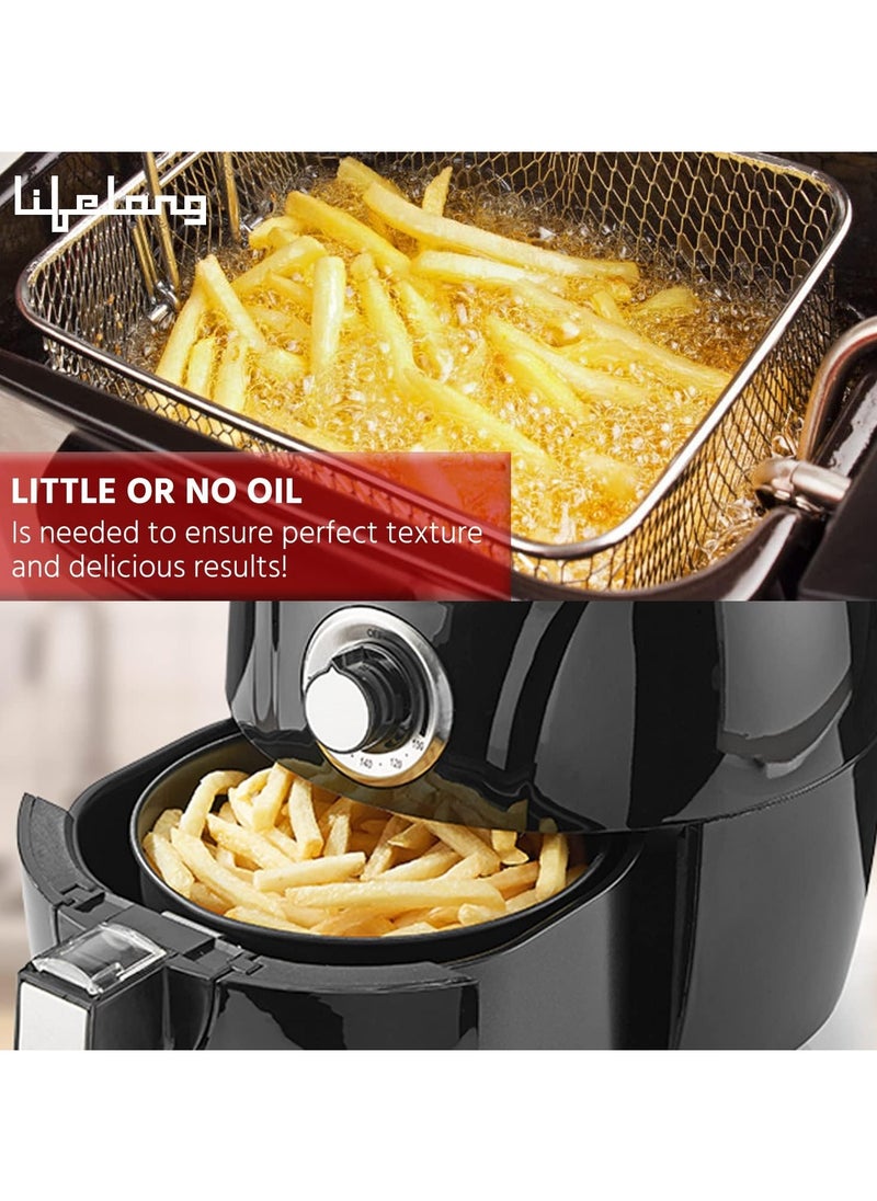 Lifelong Lifelong LLHF421 Fryo Air Fryer 1400W with 4.5L Large Cooking Pan Capacity, Timer Selection and Fully Adjustable Temperature Control (Black)  - Image 5