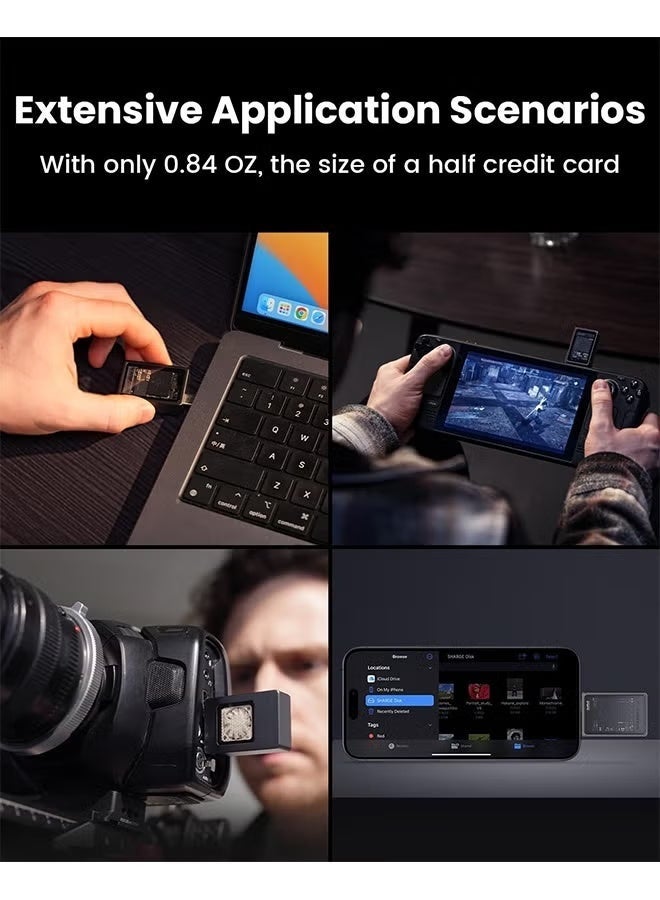 شارج حافظة قرص شارج M.2 NVMe SSD بنظام تبريد نشط، USB C 3.2 Gen2 بسرعة 10 جيجابت في الثانية، رمادي - Image 4
