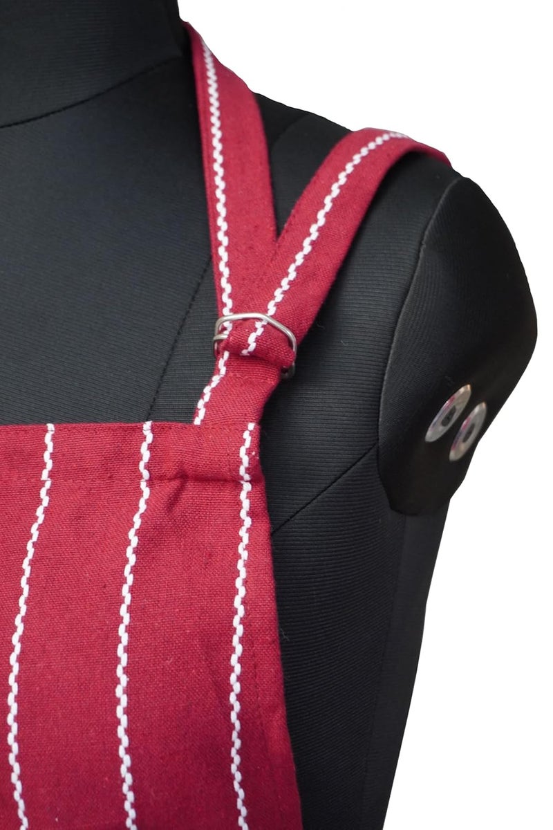 CRAZYWEAVES 100% cotton apron cooking kitchen apron for women and men chef apron - Image 3