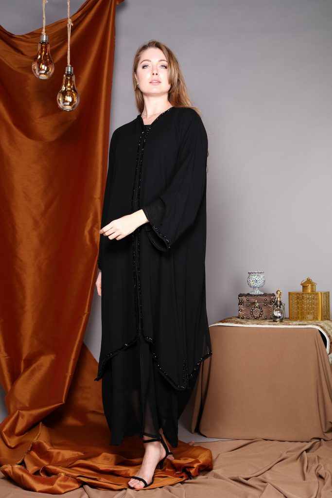 Moistreet Flared Sleeve Abaya - Image 1