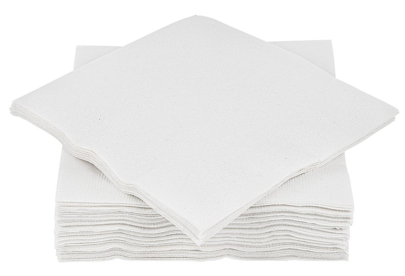 Amcrate Big Party Pack 40 Count White Dinner Napkins Tableware Ideal for Wedding Party Birthday Dinner Lunch Cocktails 7 x 7