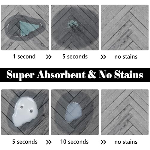 Ayiashiab Dog Food Mats for Floors Absorbent Pet Cat Food Mat Quick Dry Dog Bowl Mats for Food and Water EcoFriendly Boho Pet Supplies 12 x 20 - Image 3