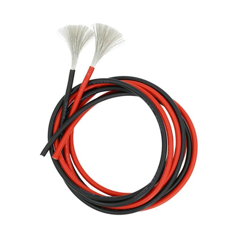 BNTECHGO سلك سيليكون BNTECHGO 10 قياس 10 قدم أحمر و 10 قدم أسود مرن 10 AWG نحاسي معزول بالتين - Image 3