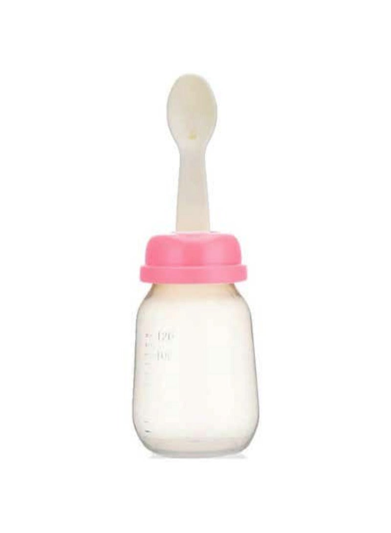 LuQu Food Feeder With Spoon 120ml Pink