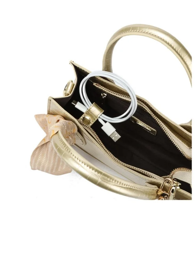 FYOR Metallic Textured Handbag BD 96