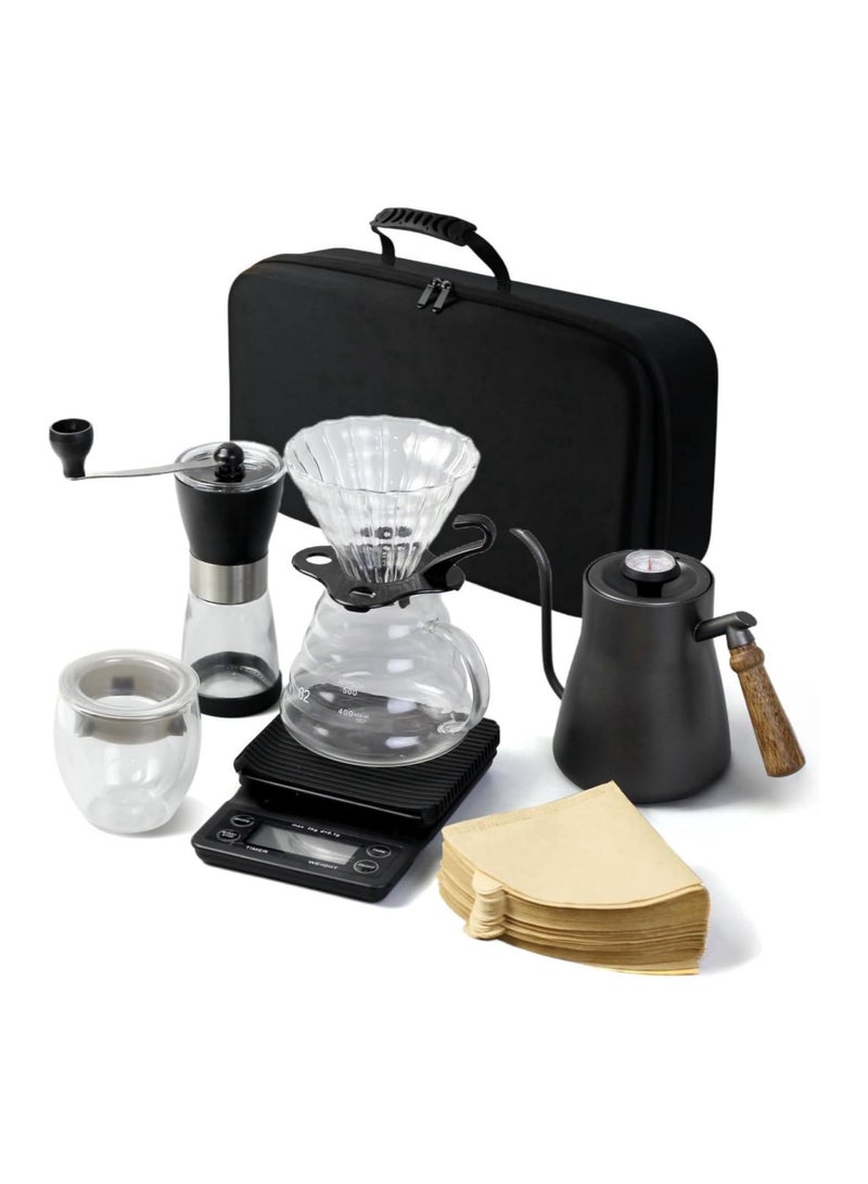 BLOOMING TIME V60 Pour Over Coffee Maker Set of 8 Piece with Portable Carry Case (Coffee Gift Set) - Image 3