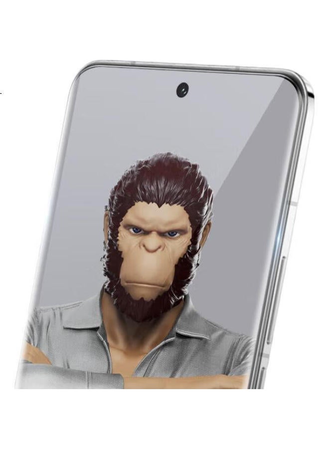 Blueo حماية شاشة زجاجية مقسّاة من بلوو لهاتف فيفو X200Pro، لاصق كامل منحنٍ عالي الدقة مضاد للسقوط ومضاد لبصمات الأصابع - Image 3