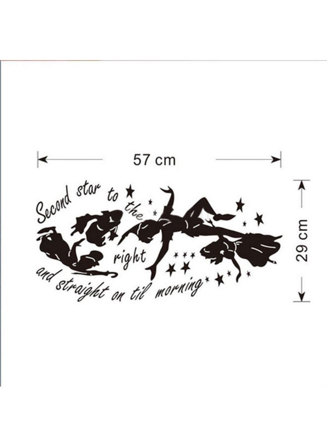 Star Peter Pan Wall Stickers Black - Image 4