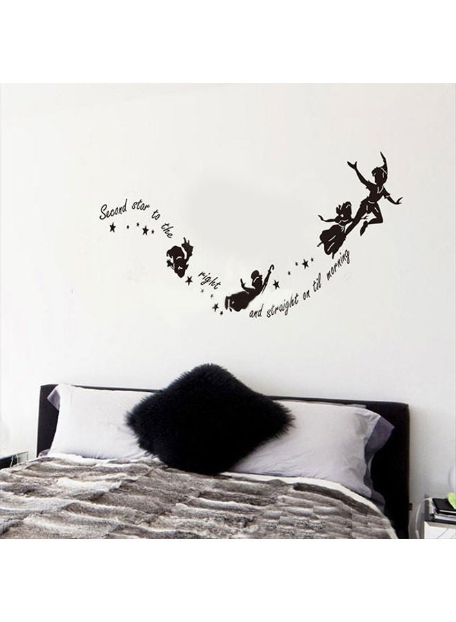 Star Peter Pan Wall Stickers Black - Image 5