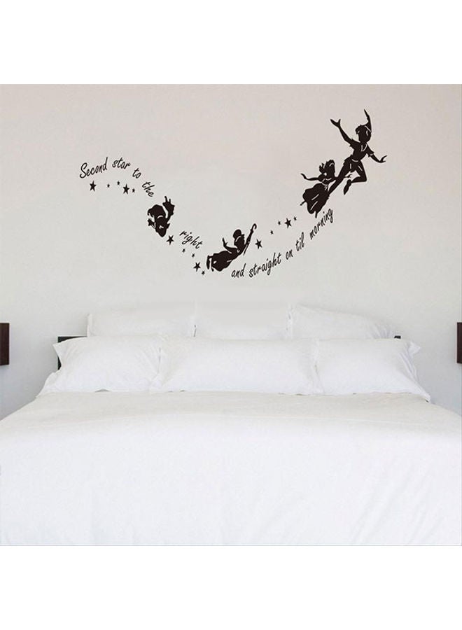 Star Peter Pan Wall Stickers Black - Image 1