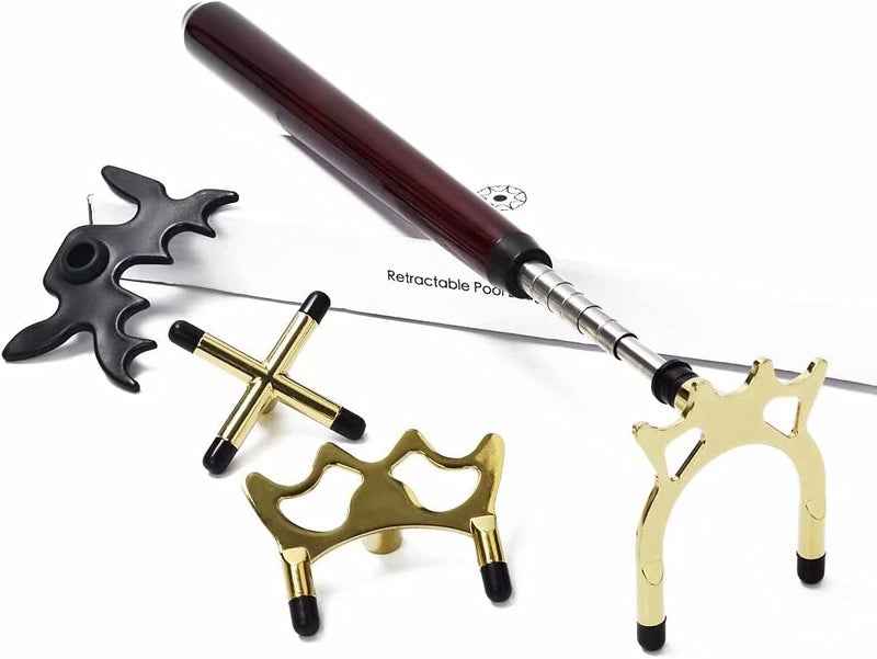 Collapsar Retractable Billiards Pool Cue Stick Bridge with Removable Metal Bridge Head,Billiards Pool Cue Accessory for Pool Table - Image 2