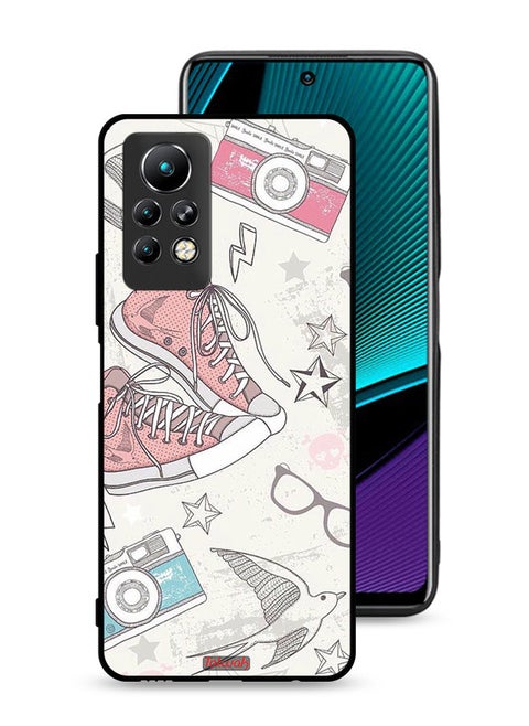 Infinix Note 11 Pro Protective Case Cover Canva Shoes And Camera Art