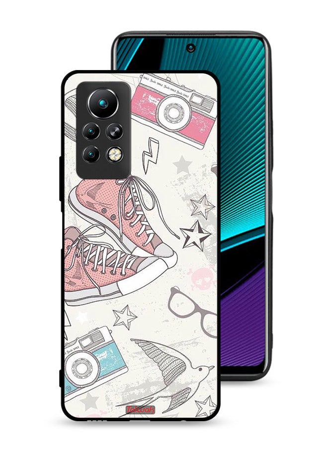 Infinix Note 11 Pro Protective Case Cover Canva Shoes And Camera Art