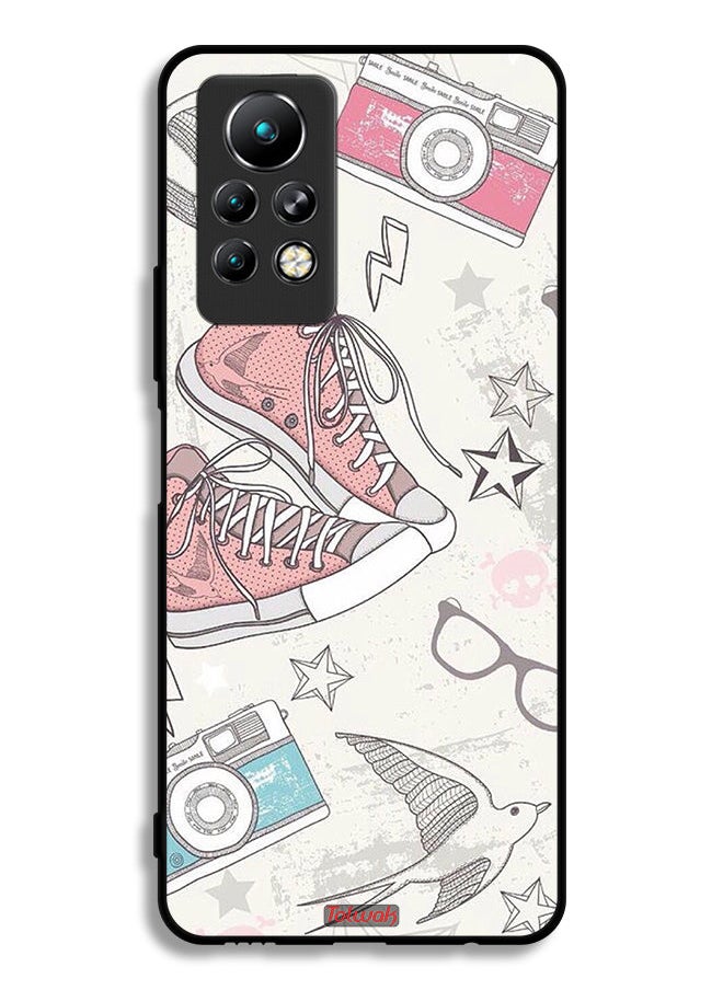 Infinix Note 11 Pro Protective Case Cover Canva Shoes And Camera Art