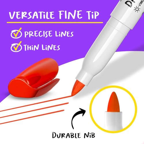 Chalkola Dry Erase Markers Fine Tip 15 Pack 12 Colors Thin Point Dry Erase White Board Pens Non toxic Low Odor Whiteboard Markers for Kids Teachers Office School Classroom Supplies - Image 3