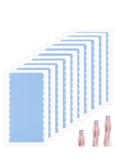CANIPHA CANIPHA 120Pcs Hair Extension Tape Double Sided Hair Tape, Adhesive Replacement Tape for Hair Extensions, Human Hair Tape Tabs Tape in Tape Extension Replacement Wig Tape, Wig Tape Beauty Tools(Blue)  - Image 1