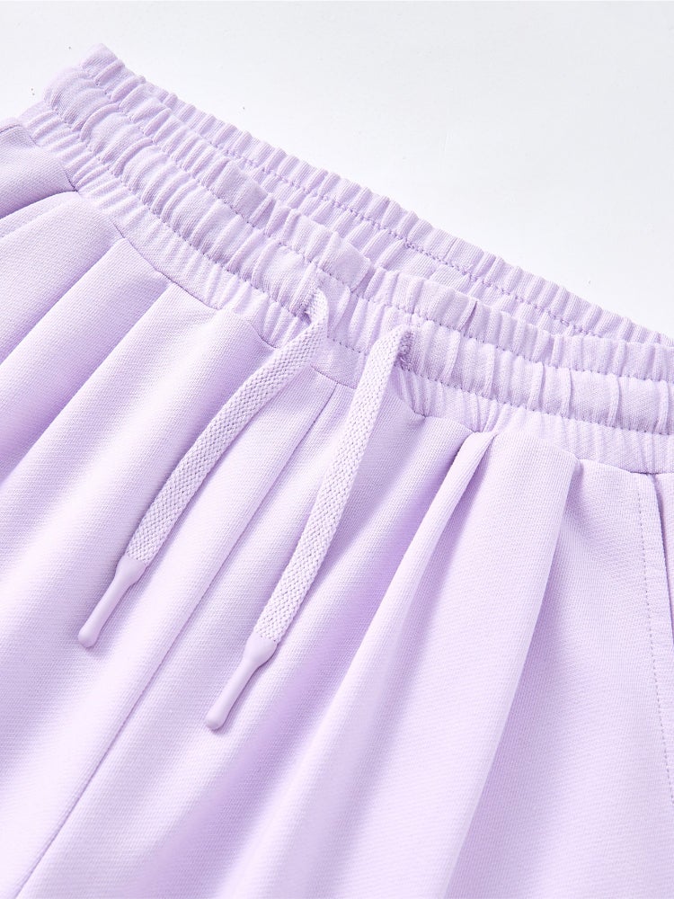 Balabala Girls' Flowy Wide-Cut Sweatpants - Solid Color With Pockets And Elastic Waist - Image 3