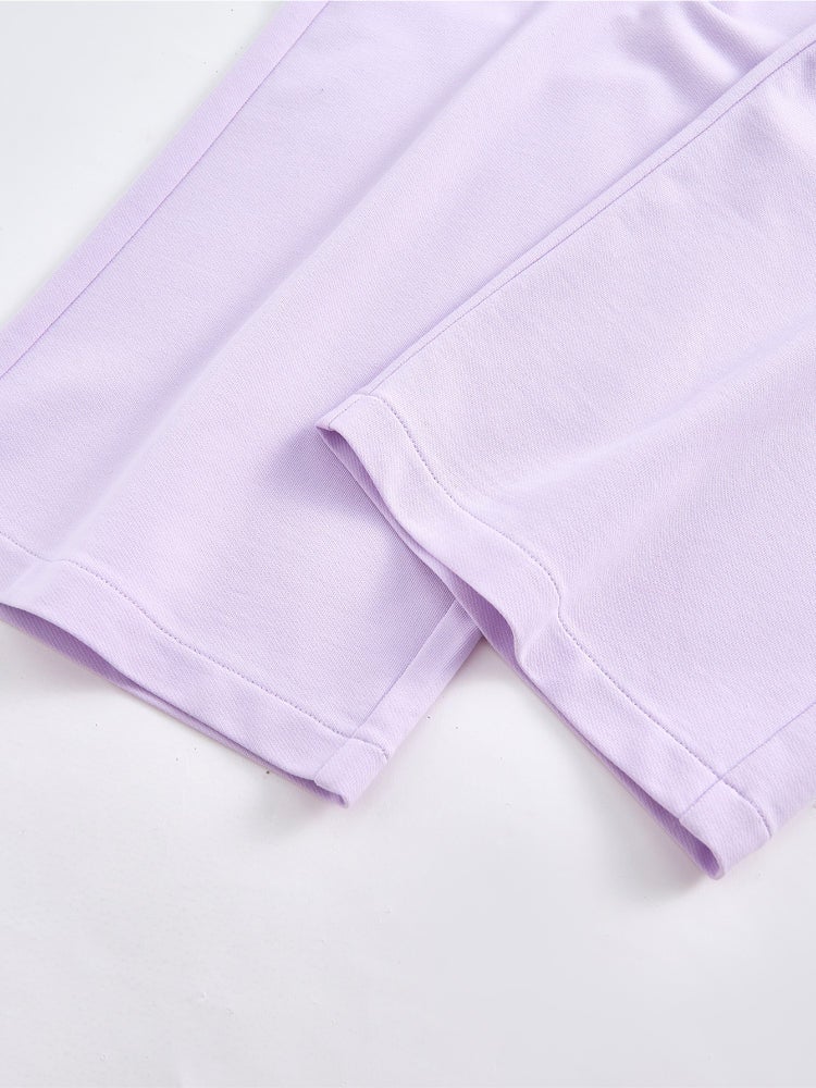 Balabala Girls' Flowy Wide-Cut Sweatpants - Solid Color With Pockets And Elastic Waist - Image 5