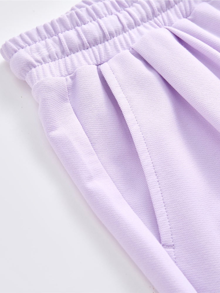 Balabala Girls' Flowy Wide-Cut Sweatpants - Solid Color With Pockets And Elastic Waist - Image 4