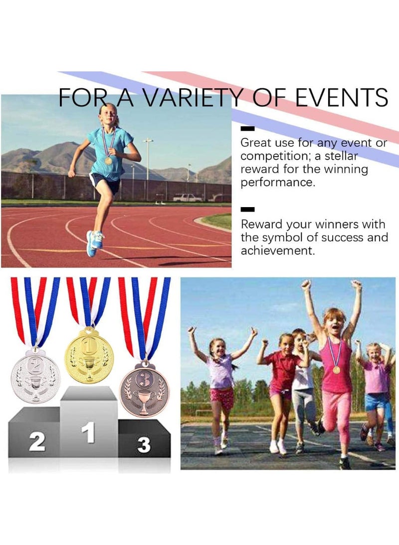 Award Metal Kids Winner Medals for Kids, Gold Silver and Bronze Medals with Trophy Pattern 1st 2nd 3rd Prizes for Sports Award, Competitions, Party Favors and Decorations(6 Pcs) - Image 2