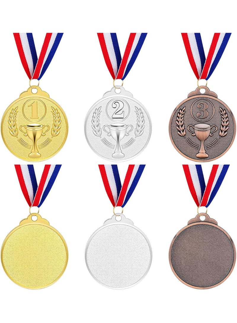 Award Metal Kids Winner Medals for Kids, Gold Silver and Bronze Medals with Trophy Pattern 1st 2nd 3rd Prizes for Sports Award, Competitions, Party Favors and Decorations(6 Pcs) - Image 4
