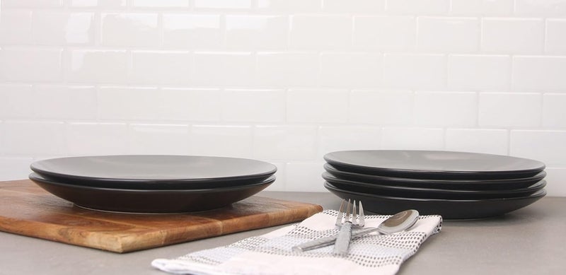 10 Strawberry Street Two Tone Coupe 8 Salad Plate Set Of 6 BlackGray - Image 2