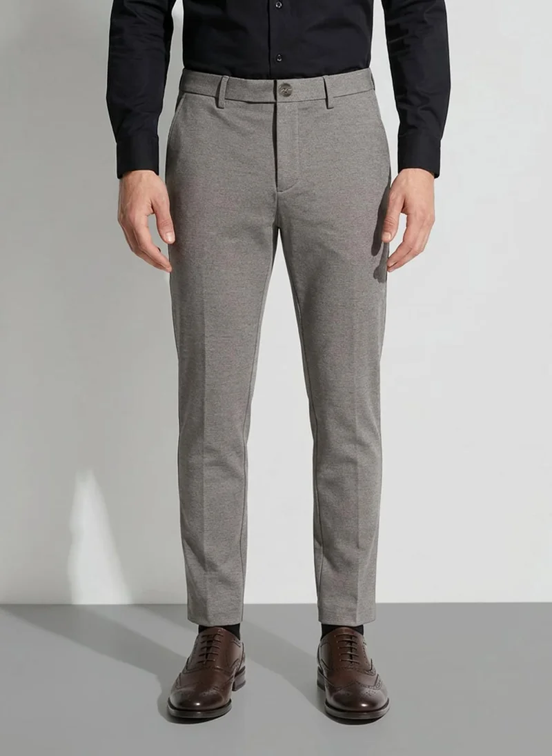 Being Human Grey Mid-rise Men's Cropped Chinos By Clothing Trousers