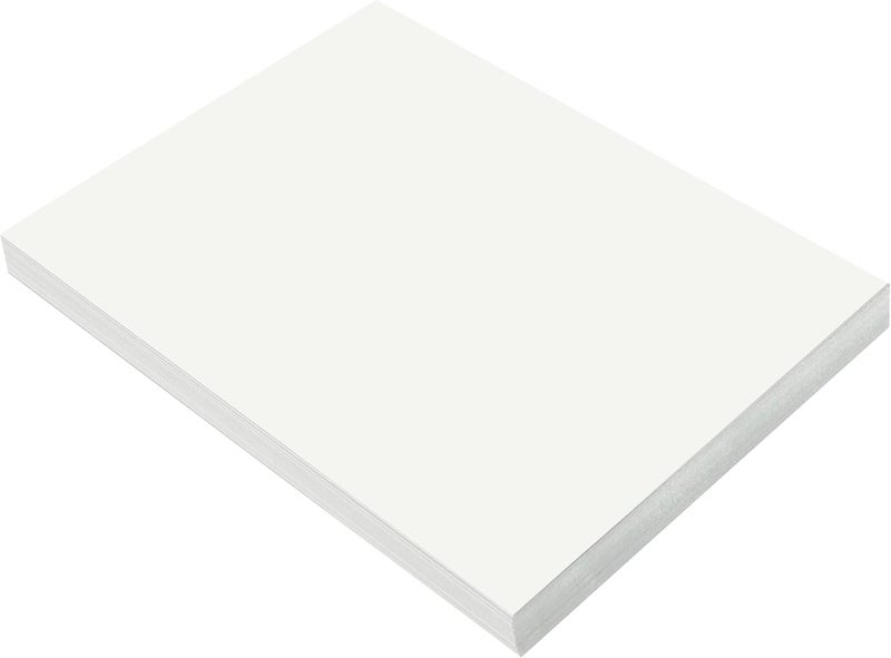 Prang (Formerly SunWorks) Construction Paper, White, 9" x 12", 100 Sheets - Image 1