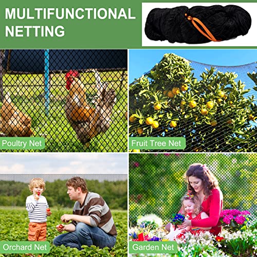 DQS Bird Net - 25' x 50' Garden Netting with 2.4" Square Mesh Protect Fruit Tree, Plant and Vegetables from Poultry, Deer and Pests, Heavy Duty Bird Netting for Garden, Farm, Orchard - Image 5