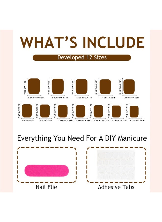 JUMEI Peach Pink Ombre Press-On Nails 24PCS – Glossy Jelly Finish with Glitter, Elegant Natural Look, Reusable Fake Nails for Daily & Party Wear - Image 4